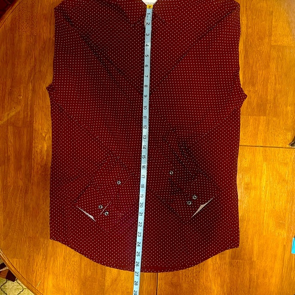 Denim & Flower Ricky Singh Mens Maroon Long Sleeve with white dots - Picture 9 of 10